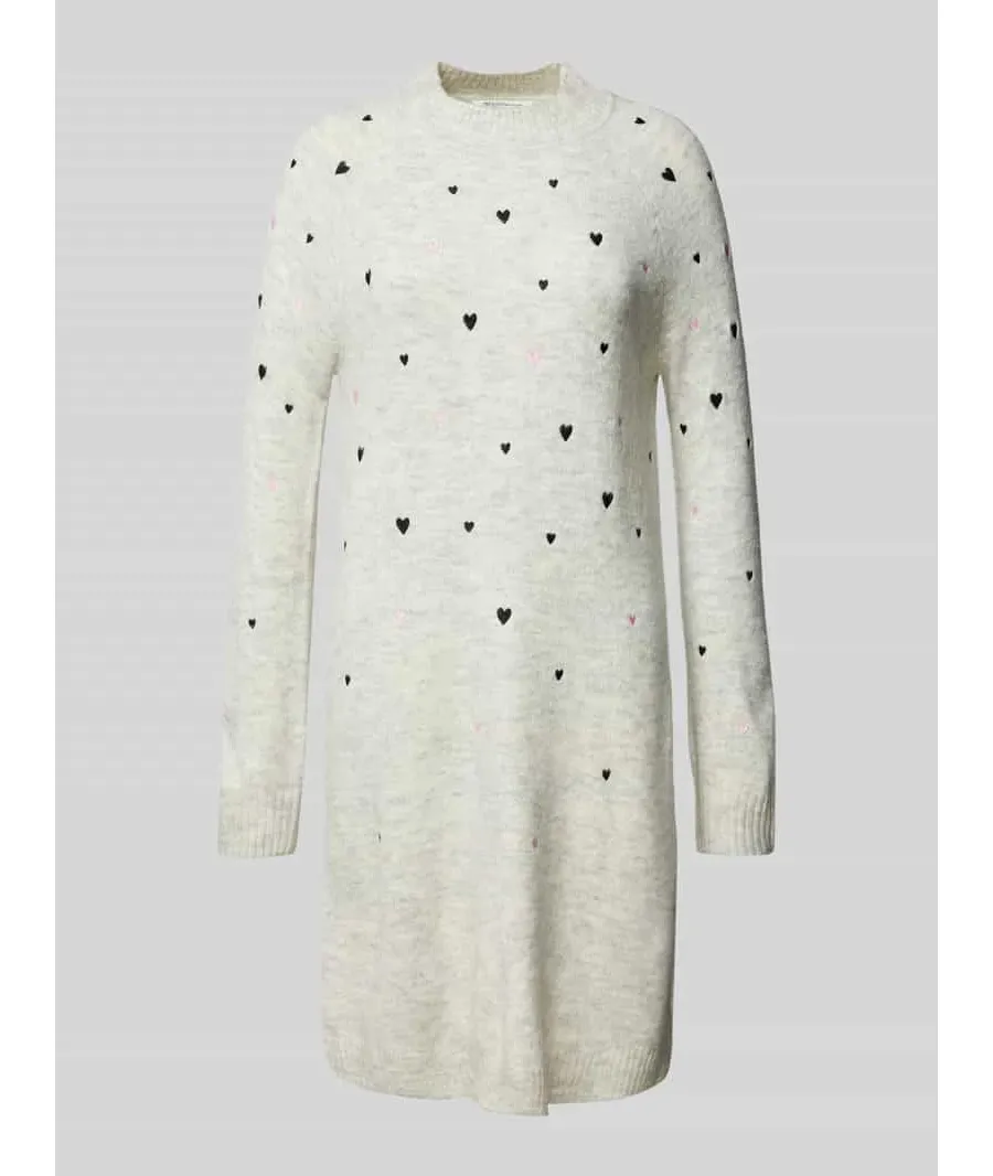 obrazek 1 Sukienka z dzianiny o kroju regular fit z wyhaftowanymi sercami
