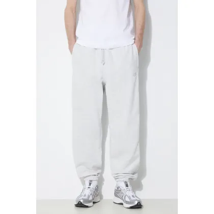Zdjęcie New Balance spodnie dresowe bawełniane MP41508AHH kolor szary z aplikacją