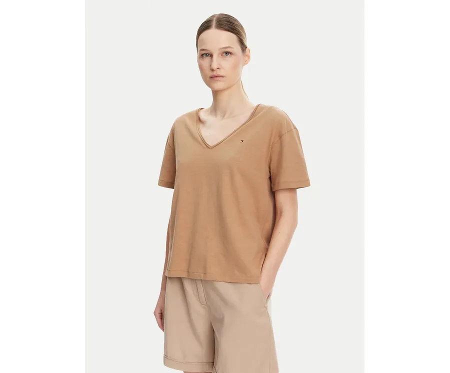 obrazek 1 Tommy Hilfiger T-Shirt WW0WW43901 Beżowy Relaxed Fit