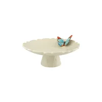 Picture Ceramic plate with a butterfly decoration - Bordallo Pinheiro