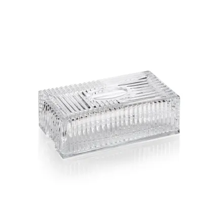 Zdjęcie Stylowy pojemnik na chusteczki z czystego włoskiego kryształu – Il Paralume Marina