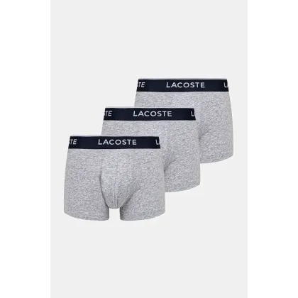 Zdjęcie Lacoste bokserki 3-pack męskie kolor szary 5H1300