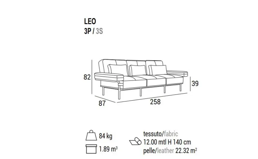 obrazek 2 Gustowna sofa 3-osobowa z kolekcji Leo