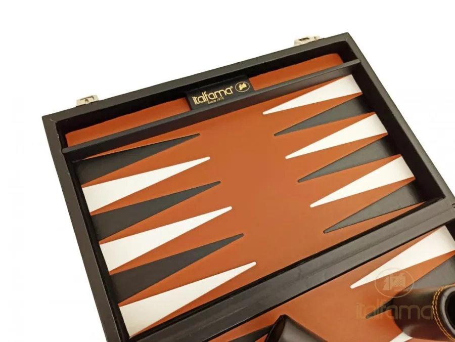 obrazek 8 Gra backgammon czarno-brązowa cm 37x24