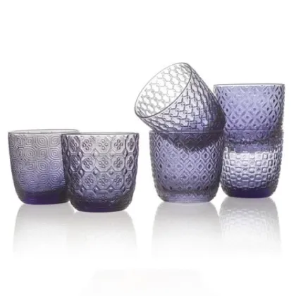 Zdjęcie Zestaw 6 szklanek do wody Sixties w kolorze indygo – IVV