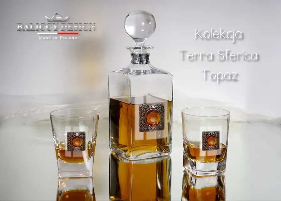 obrazek 3 Karafka i szklanki do whisky  Terra Sferica - Topaz