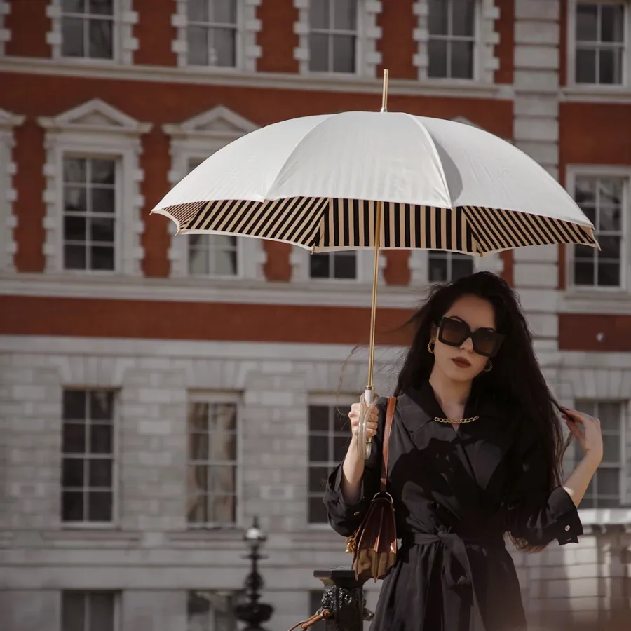obrazek 8 Stylowy parasol damski w kolorze kości słoniowej - Pasotti