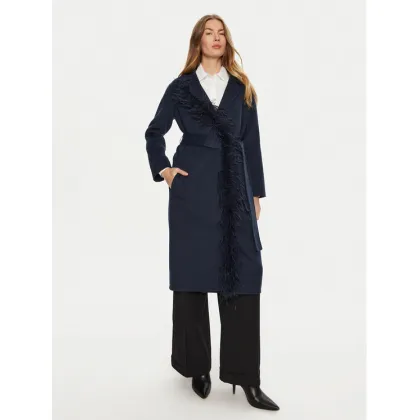 Zdjęcie TWINSET Płaszcz wełniany 242TP2065 Granatowy Regular Fit