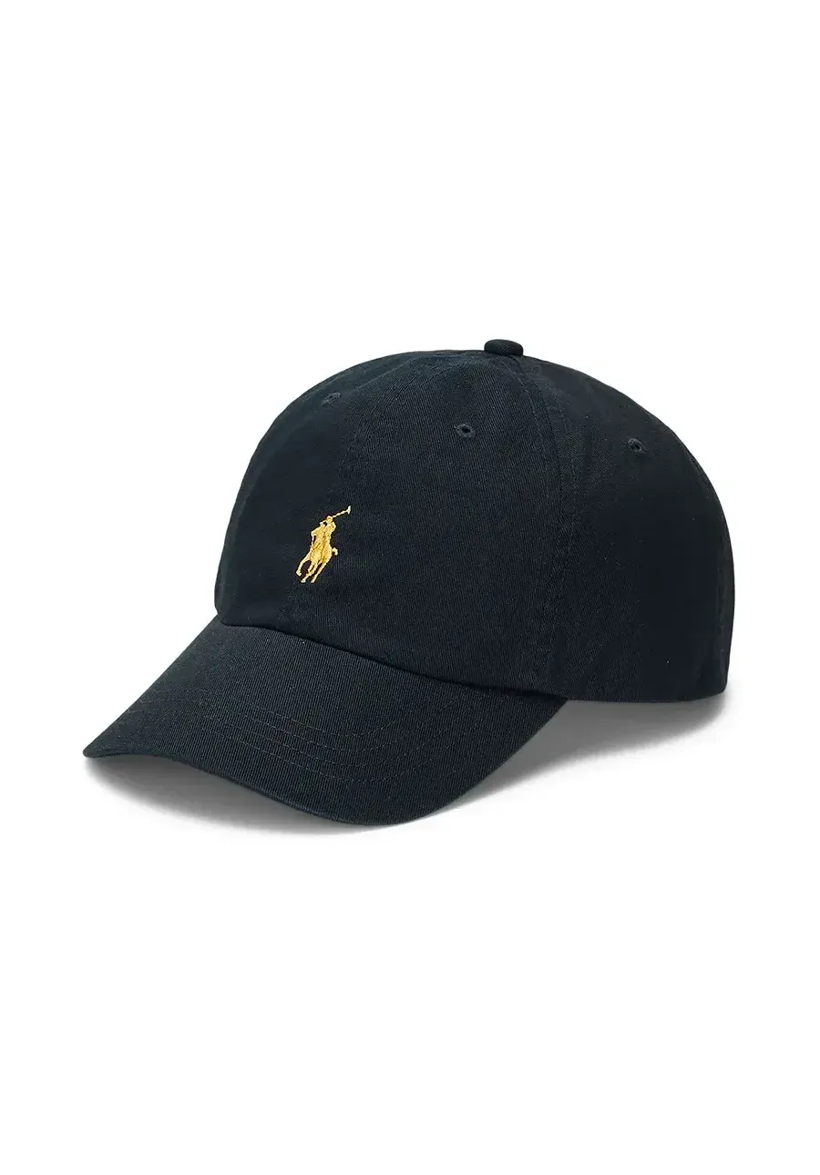obrazek 1 Polo Ralph Lauren czapka z daszkiem bawełniana kolor czarny gładka 710903105