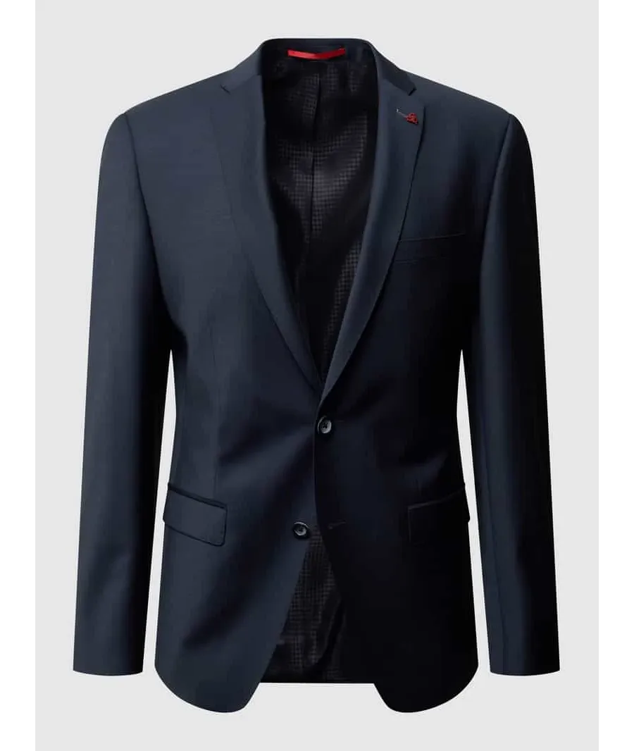 obrazek 1 Marynarka o kroju slim fit z mieszanki żywej wełny zapinana na 2 guziki