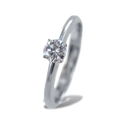Zdjęcie Włoski średni pierścionek Solitaire z diamentem 0,31 karata