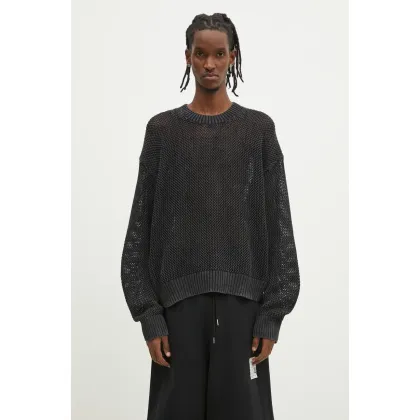 Zdjęcie Represent sweter bawełniany Open Gauge Knit Sweater męski kolor czarny lekki MLM3821.01