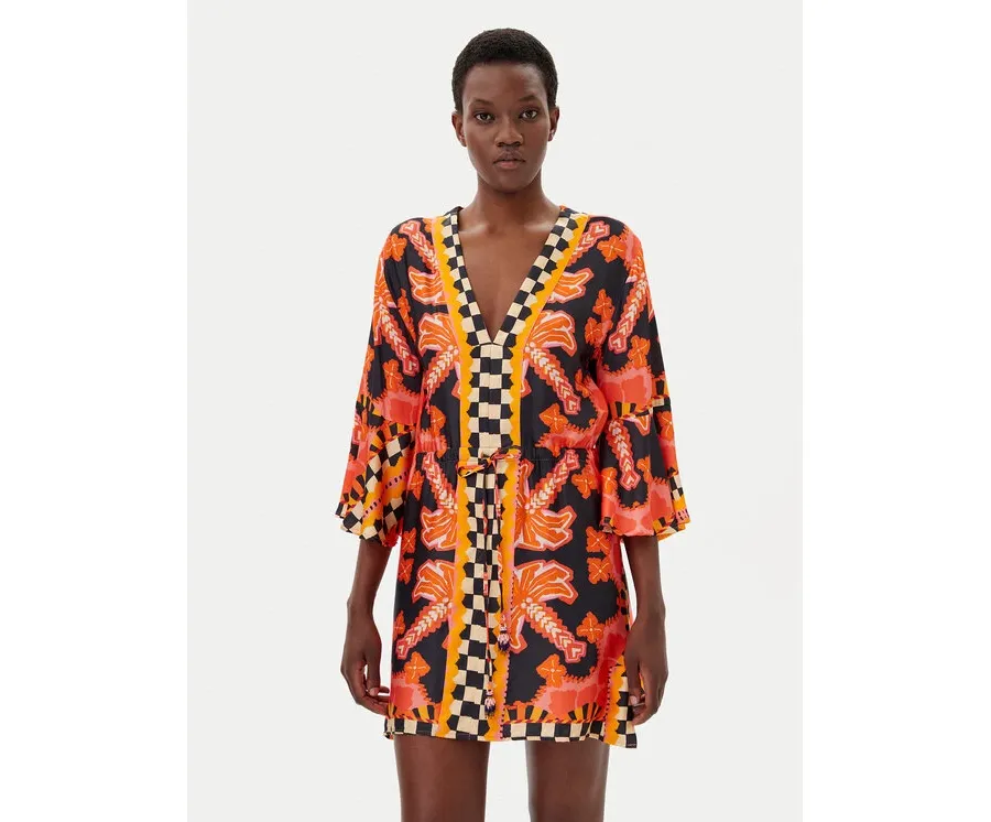 obrazek 1 Maaji Sukienka plażowa Racing Palms Joypop PT2529CPO003 Pomarańczowy Regular Fit