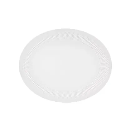 Zdjęcie Biały owalny talerz do makaronu Utopia z bogatym rzeźbiarskim zdobieniem - Vista Alegre
