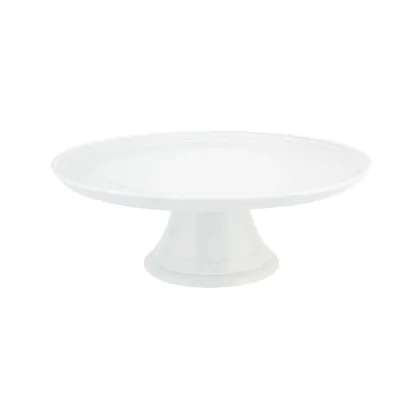 Zdjęcie Biała porcelanowa patera na ciasto Ornament z rzeźbiarską dekoracją inspirowaną sufitami pałacu Vista Alegre - Vista Alegre