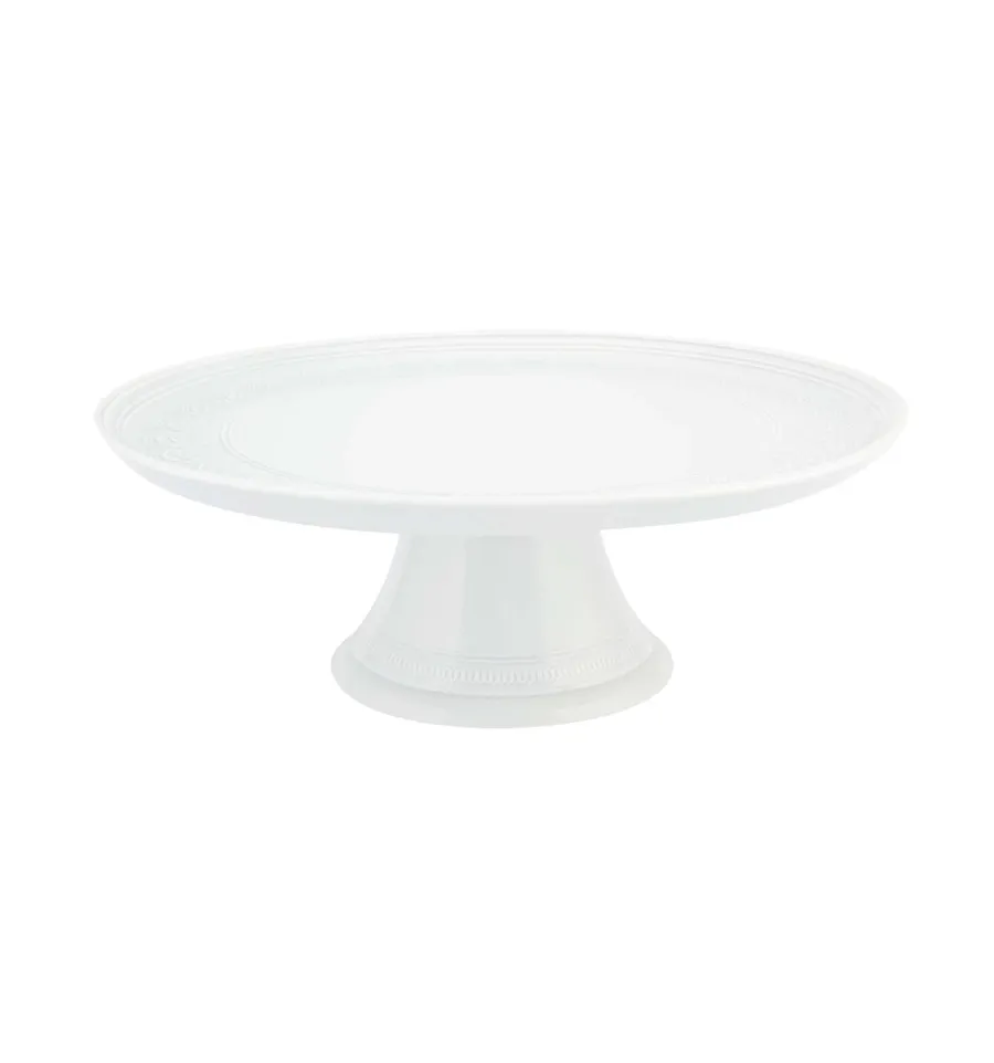 picture 1 White porcelain cake stand from the Ornament collection with sculptural decoration inspired by the ceilings of the Vista Alegre Palace - Vista Alegre
