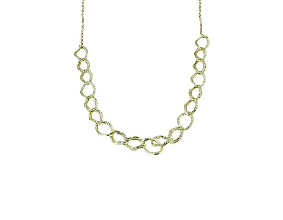 obrazek 1 Luksusowy choker z łańcuszkiem w kształcie rombu 45 cm