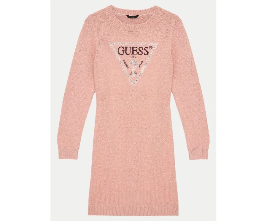 obrazek 1 Guess Sukienka dzianinowa J4BK11 Z3K20 Różowy Regular Fit