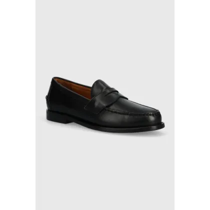 Zdjęcie Polo Ralph Lauren mokasyny skórzane Alston Penny męskie kolor czarny 803932221002