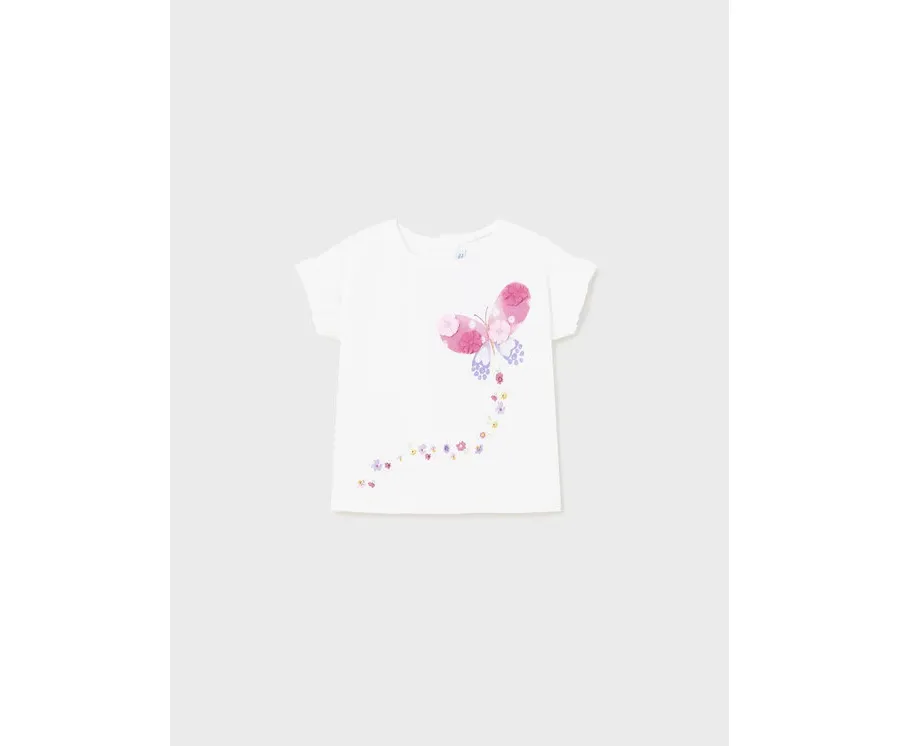 obrazek 1 Mayoral T-Shirt 1013 Biały Regular Fit