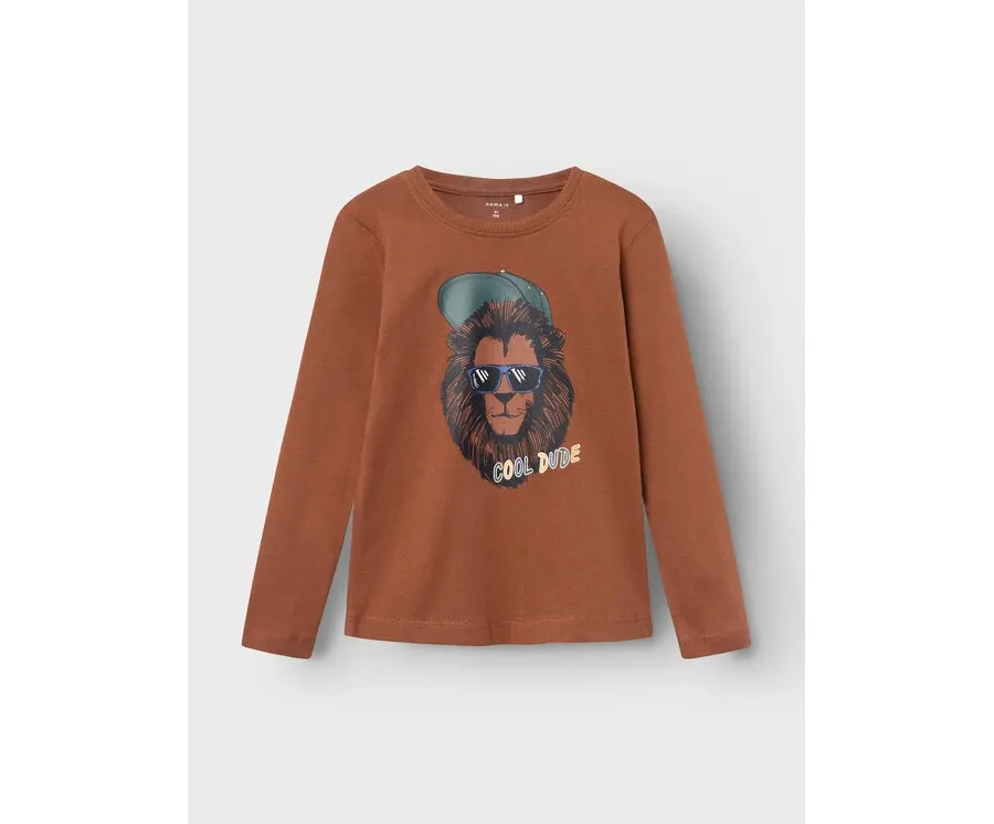 obrazek 1 NAME IT Bluzka 13220044 Brązowy Regular Fit