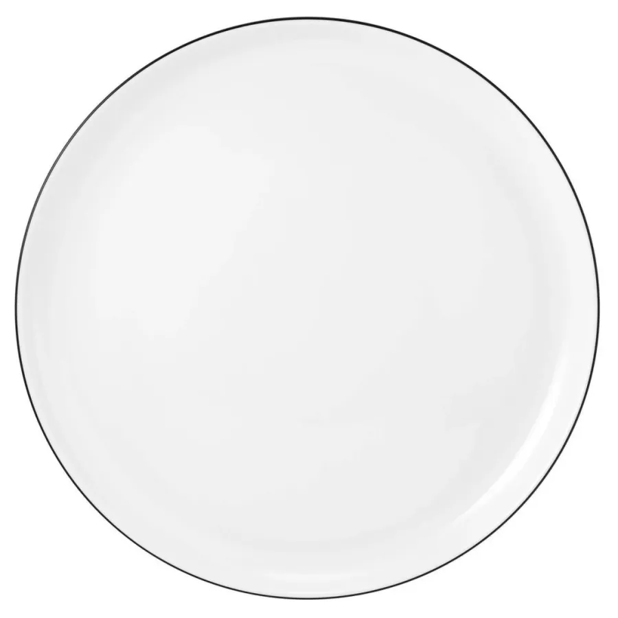 obrazek 1 Porcelanowy okrągły talerz obiadowy 26 cm z czarną obwódką - Seltmann Weiden