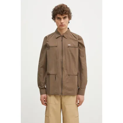 Zdjęcie Rains kurtka Woven Shirt 18690 kolor brązowy przejściowa 18690.WOOD