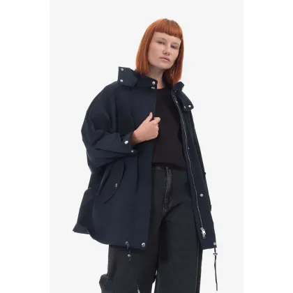 Zdjęcie Woolrich parka Woolrich Summer Anorak CFWWOU0788FRUT3128 3989 damska kolor granatowy przejściowa CFWWOU0788FRUT3128-3989