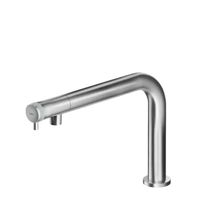 Zdjęcie Wyprodukowany ze stali nierdzewnej - nablatowy kran łazienkowy