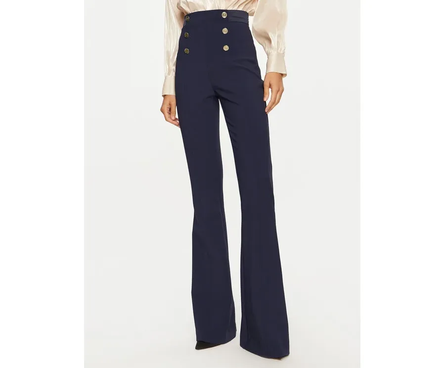 obrazek 1 Elisabetta Franchi Spodnie materiałowe PA-050-47E2-V860 Granatowy Regular Fit