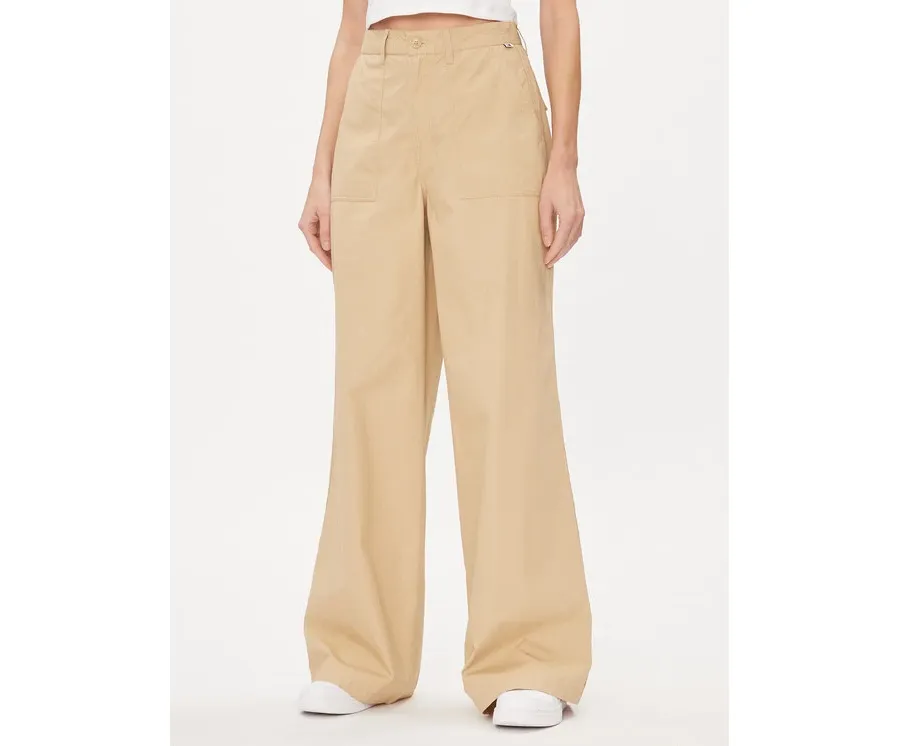 obrazek 1 Tommy Jeans Spodnie materiałowe Claire DW0DW17314 Beżowy Wide Leg