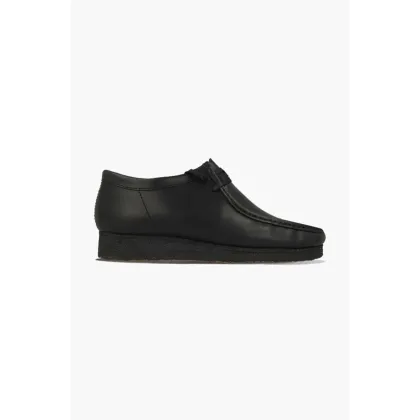 Zdjęcie Clarks półbuty skórzane Wallabee kolor czarny 26155514-BLACK