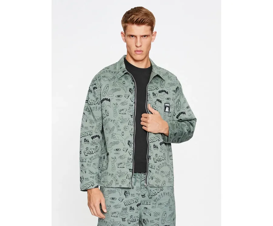 obrazek 1 Puma Koszula RIPNDIP 622198 Zielony Relaxed Fit