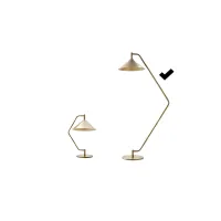 Zdjęcie Lampa podłogowa Flash - mosiądz ze stożkowym kloszem - Ulivi Salotti