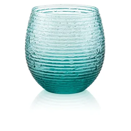Zdjęcie Wyjątkowy zestaw 6 turkusowych szklanek do wody – IVV