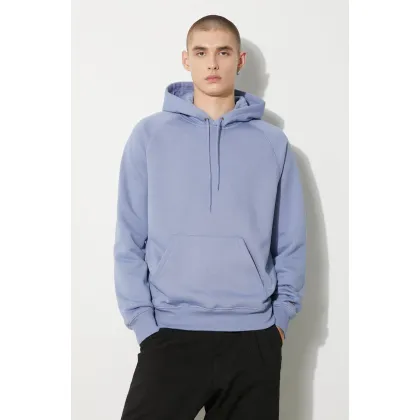 Zdjęcie Carhartt WIP bluza męska kolor niebieski z kapturem gładka I033661.29XXX