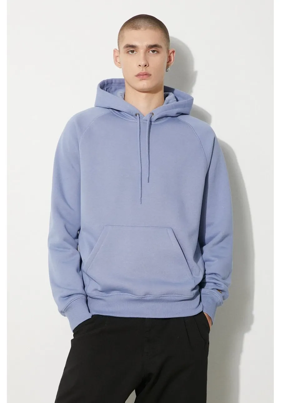 obrazek 1 Carhartt WIP bluza męska kolor niebieski z kapturem gładka I033661.29XXX