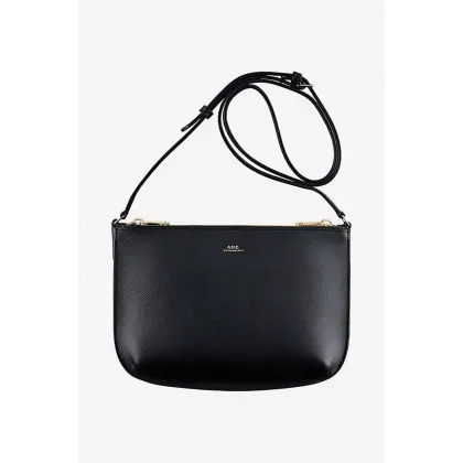 Zdjęcie A.P.C. torebka skórzana Sac Sarah PXBJQ-F61404 BLACK kolor czarny