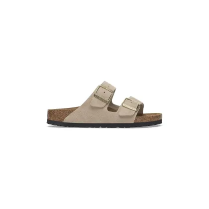 Zdjęcie Birkenstock klapki zamszowe Arizona damskie kolor beżowy 1029260