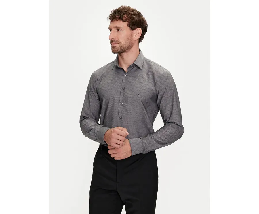 obrazek 1 Calvin Klein Koszula K10K113165 Szary Slim Fit