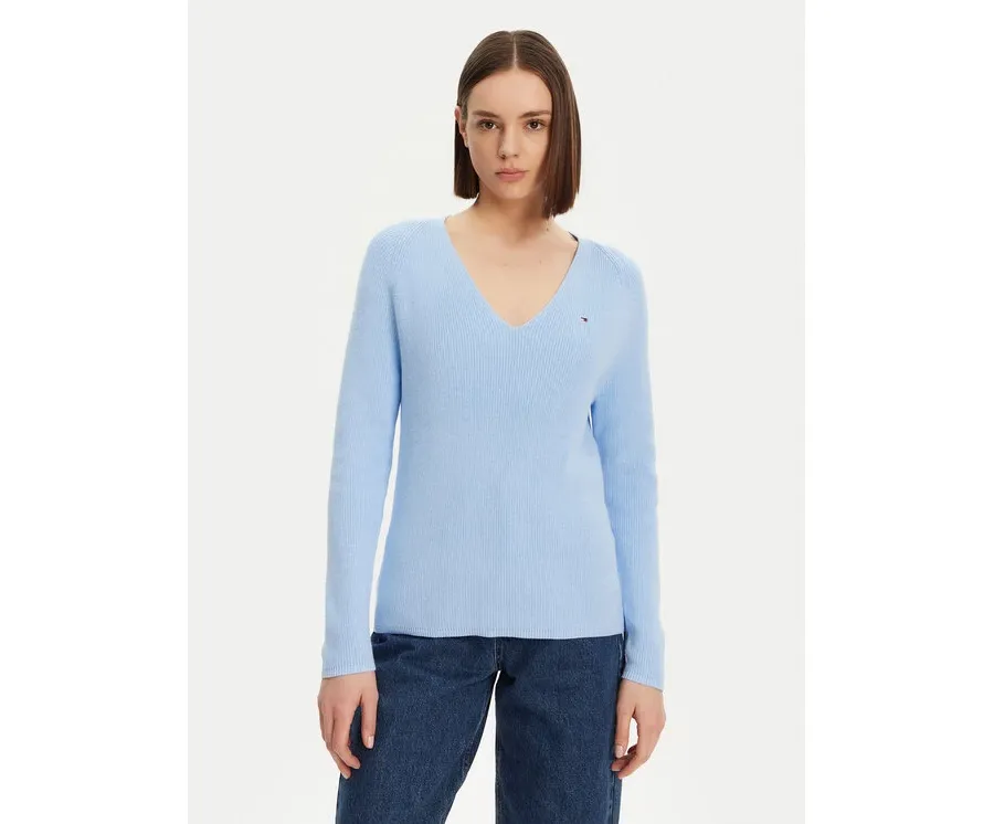 obrazek 1 Tommy Hilfiger Sweter WW0WW44452 Niebieski Regular Fit