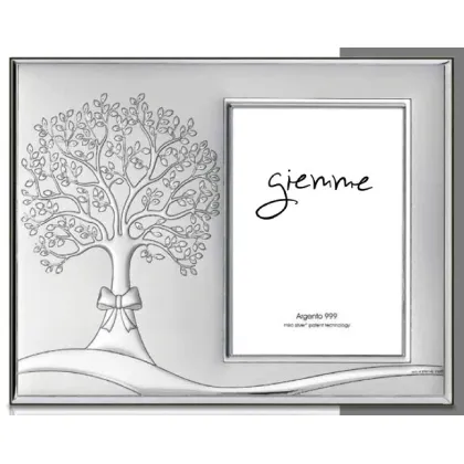 Picture A unique silver photo frame 9x13 cm decorated with a tree motif