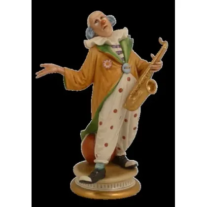 Zdjęcie Porcelanowy klaun z saksofonem