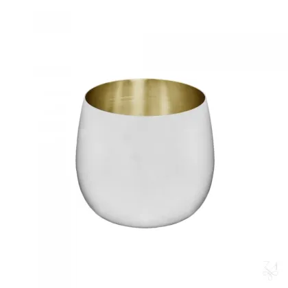 Picture Stylish silver wine goblet plated with gold inside - Zaramella Argenti