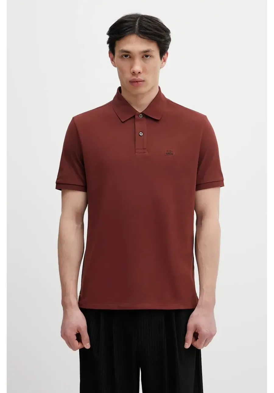obrazek 1 C.P. Company polo męski kolor pomarańczowy gładki 18CMPL065A005263W
