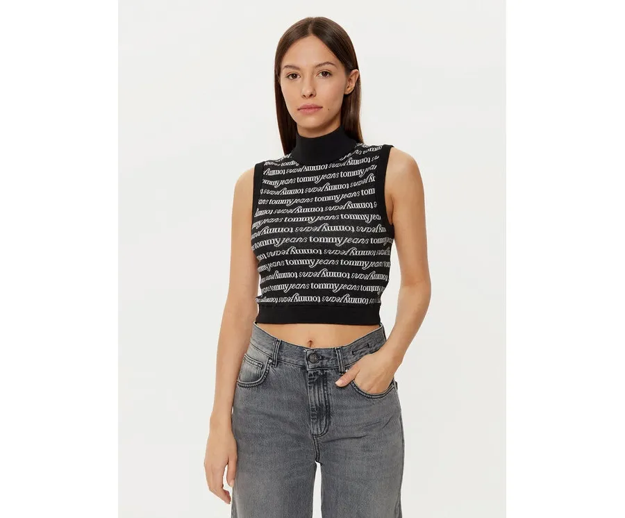 obrazek 1 Tommy Jeans Golf DW0DW19346 Czarny Slim Fit