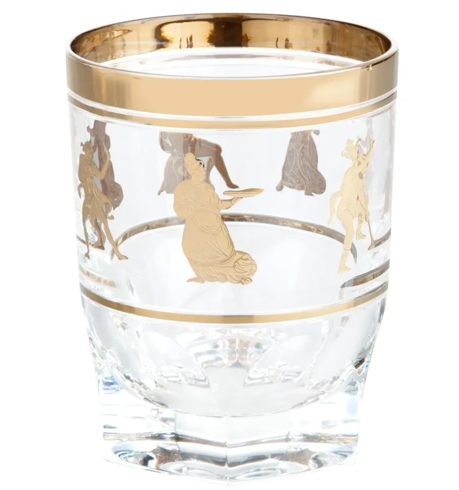 obrazek 1 Stylowa szklanka do whisky typu old fashion Jubilee ze złotym motywem dekoracyjnym inspirowanym mitologią - Vista Alegre