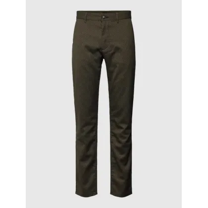 Zdjęcie Chinosy o kroju slim fit z wzorem na całej powierzchni