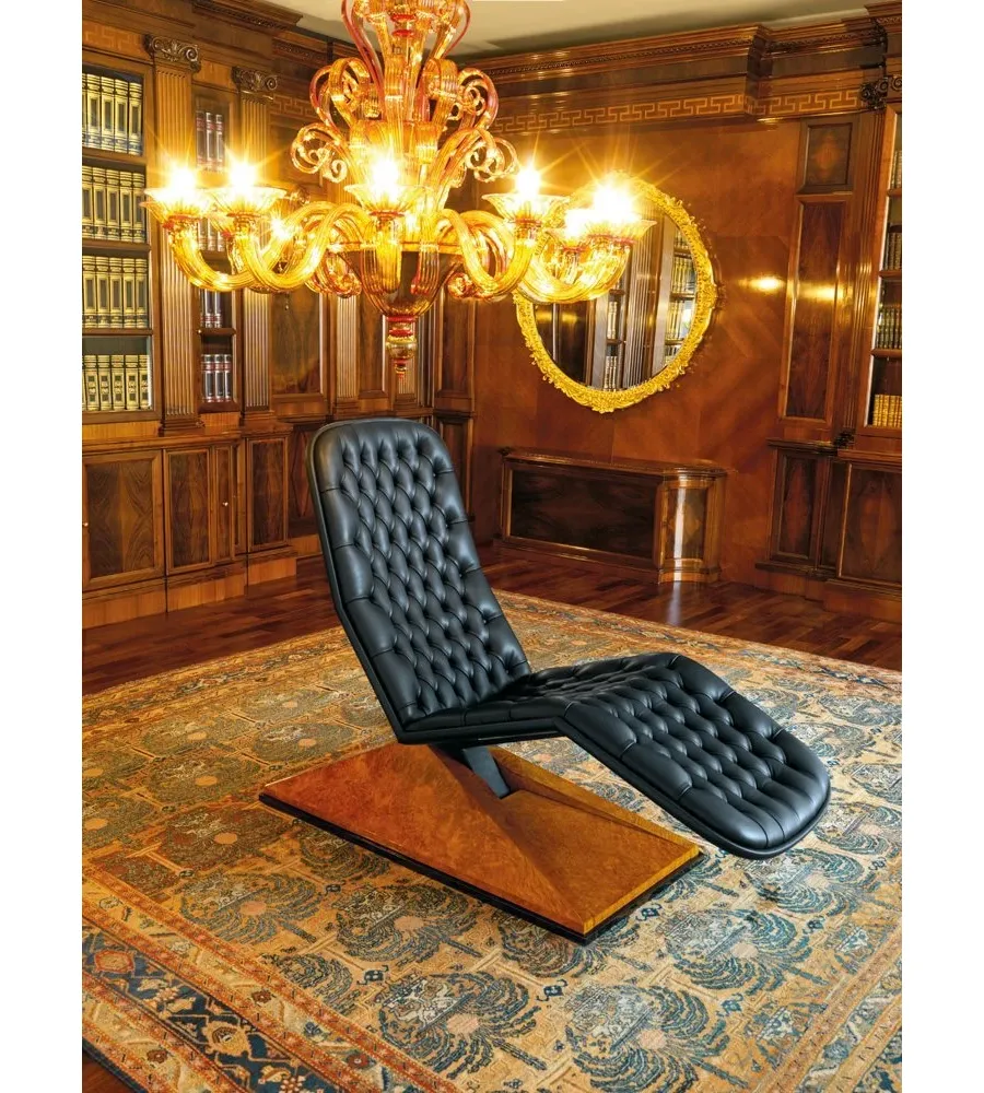 obrazek 1 Stylowy skórzany szezlong dla miłośników klasycznego stylu i elegancji - Mascheroni