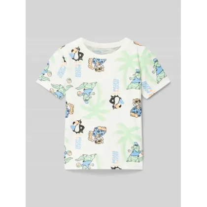 Zdjęcie T-shirt z nadrukiem z motywem na całej powierzchni
